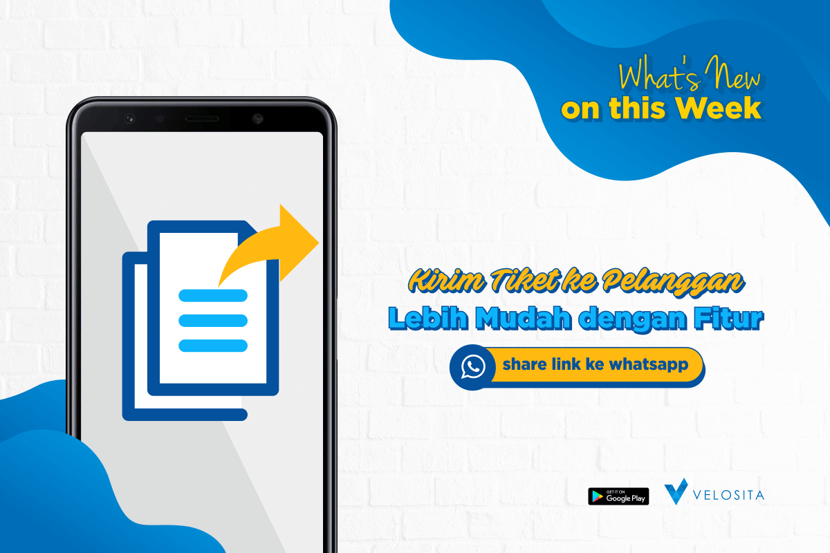 Kirim tiket ke pelanggan lebih mudah dengan fitur share link download tiket