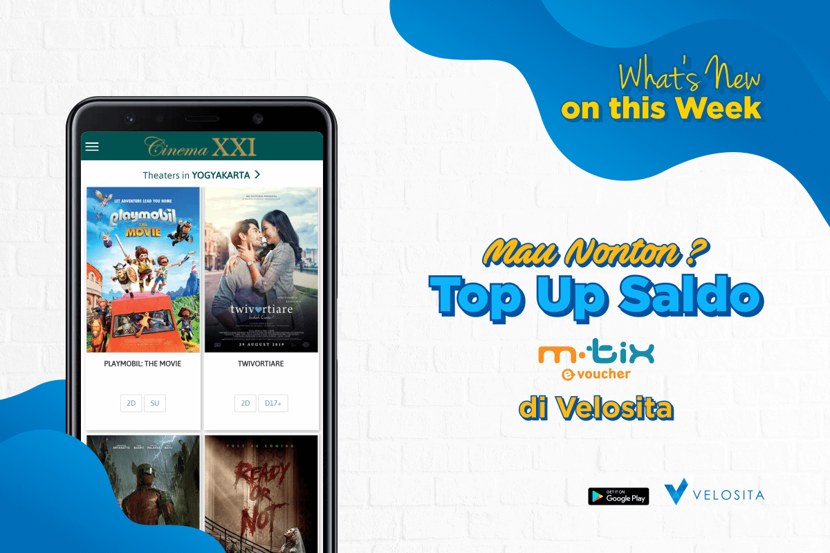 Mau Nonton ? Isi saldo M-Tix dulu di Velosita