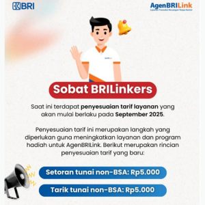 Tarif layanan brilink naik, Apakah benar informasi tersebut?